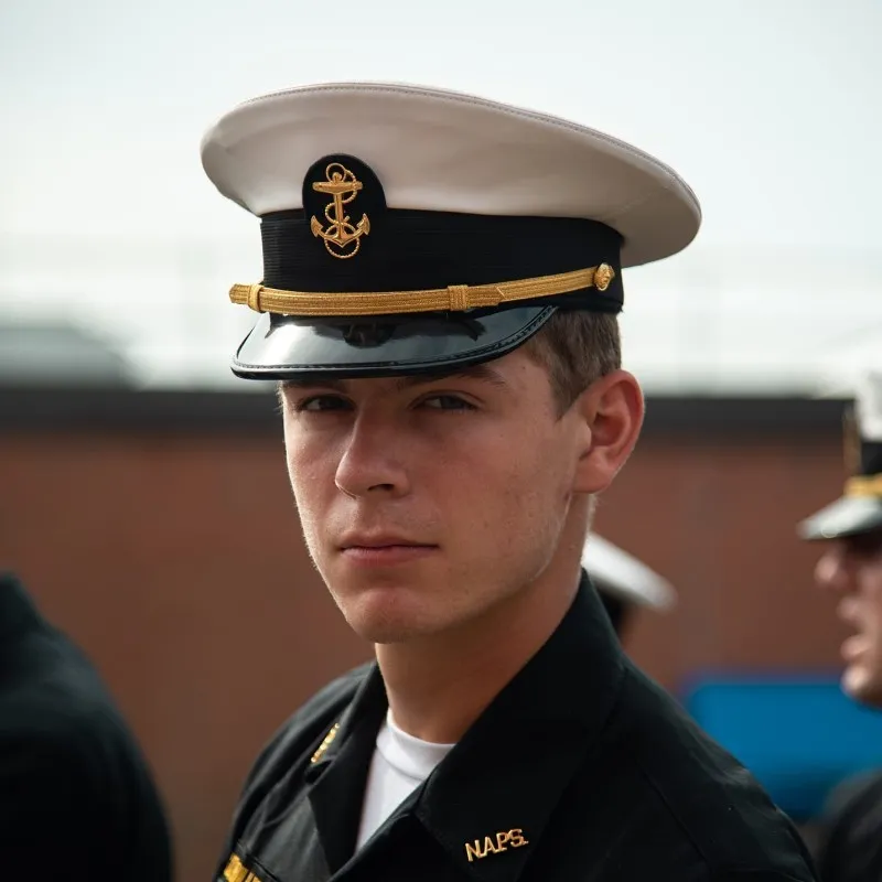 Gabriel Bullis, Founder and CEO of Vyper Intelligence, in U.S. Navy dress uniform